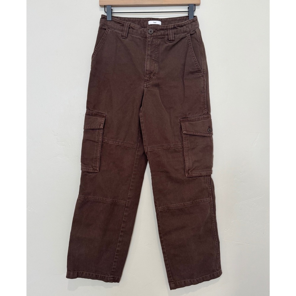 Aritzia Tna Supply Brown Cargo Pants High Rise Straight Leg 4 Utility Gorpcore